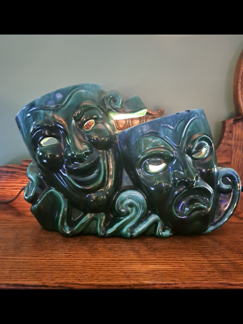 Royal Haeger Comedy Tragedy Mask TV Lamp
